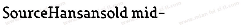 SourceHansansold mid字体转换